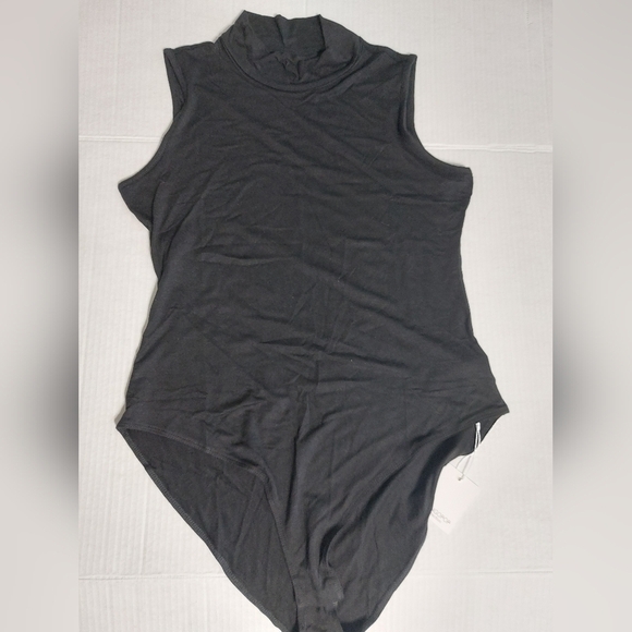 MANGOPOP Women's Mock Turtle Neck Sleeveless Tops Bodysuit Jumpsuit Large - Picture 3 of 12